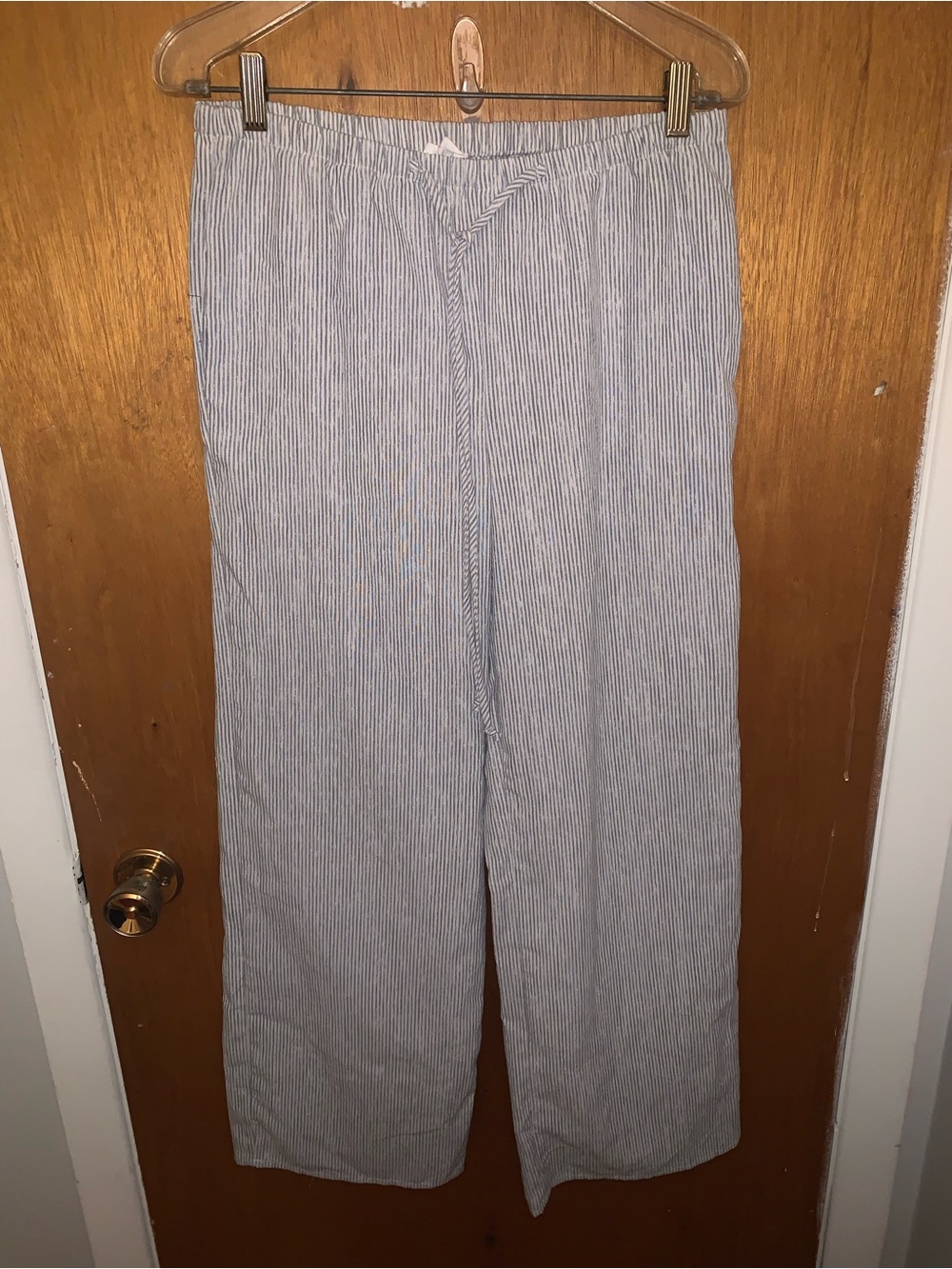 Light Blue & White Pinstripe Pants